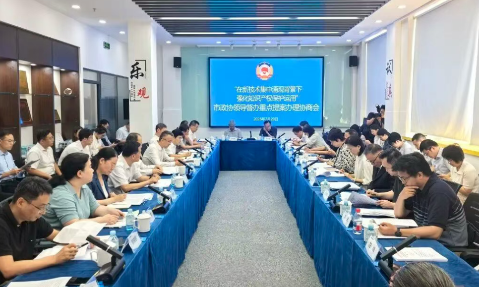 加快完善新兴领域知识产权制度规则体系——市政协聚焦强化知识产权保护运用召开重点提案办理协商会